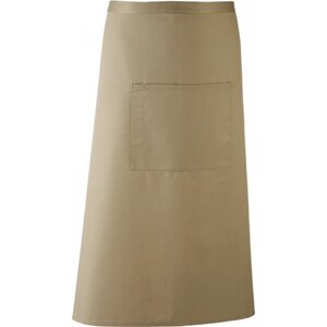 Premier Workwear Keprová dlouhá barmanská zástěra s velkou kapsou Barva: zelená olivová (Pantone 378), Velikost: 90 x 80 cm PW158