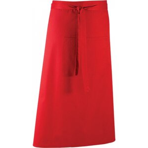 Premier Workwear Keprová dlouhá barmanská zástěra s velkou kapsou Barva: červená (ca. Pantone 200), Velikost: 90 x 80 cm PW158