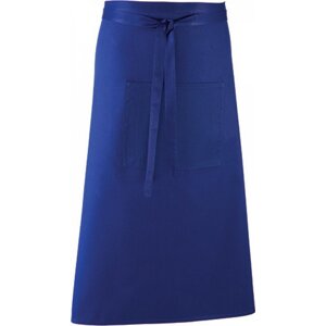 Premier Workwear Keprová dlouhá barmanská zástěra s velkou kapsou Barva: modrá královská (ca. Pantone 286), Velikost: 90 x 80 cm PW158