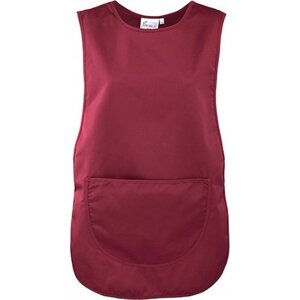 Premier Workwear Dámský tabard s velkou nakládanou kapsou Barva: vínová (ca. Pantone 216), Velikost: 3XL PW171