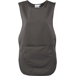 Premier Workwear Dámský tabard s velkou nakládanou kapsou Barva: šedá tmavá (ca. Pantone 431), Velikost: L PW171