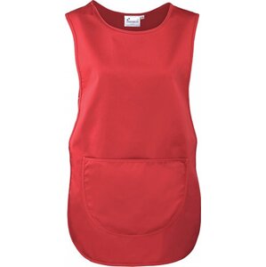 Premier Workwear Dámský tabard s velkou nakládanou kapsou Barva: červená (ca. Pantone 200), Velikost: 3XL PW171