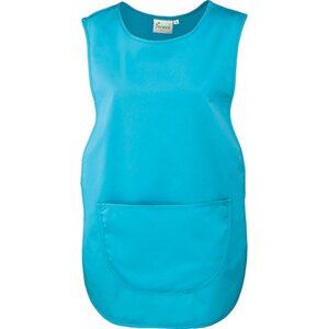 Premier Workwear Dámský tabard s velkou nakládanou kapsou Barva: modrá tyrkysová (ca. Pantone 312), Velikost: L PW171