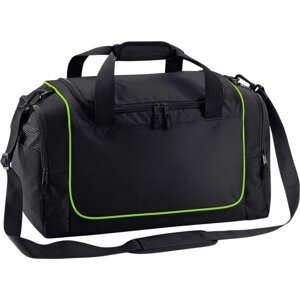 Quadra Sportovní taška Locker s bočními kapsami 30 l Barva: černá - zelená limetka, Velikost: 47 x 30 x 27 cm QS77
