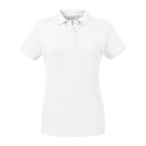 Russell Pure Organic Hladké dámské piké polo tričko z organické bavlny Barva: Bílá, Velikost: XL Z508F