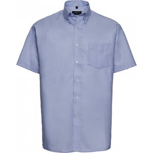 Russell Collection Profesní pánská košile Oxford Russell s krátkým rukávem Barva: Modrá oxfordská, Velikost: 3XL (47/48) Z933