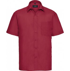 Russell Collection Popelínová košile Russell z polybavlny 65% polyester, 35% bavlna Barva: červená klasická, Velikost: 4XL (49/50) Z935