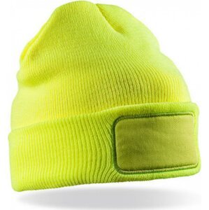 Result Winter Essentials Dvojitá čepice Thinsulate™ Beanie pro potisk či výšivku Barva: žlutá fluorescentní RC034
