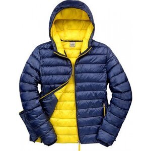 Result Kontrastní pánská bunda Snow Bird s nastavitelnou kapucí Barva: modrá námořní - žlutá, Velikost: 3XL RT194M