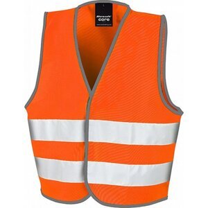 Result Safe-Guard Dětská reflexní vesta na suchý zip Barva: oranžová fluorescentní, Velikost: L (10-12) RT200J
