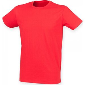 SF Men Prodloužené strečové pánské triko Skin Fit s elastanem 165 g/m Barva: červená výrazná, Velikost: L SFM121