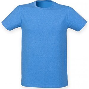SF Men Prodloužené strečové pánské triko Skin Fit s elastanem 165 g/m Barva: modrá melír, Velikost: L SFM121