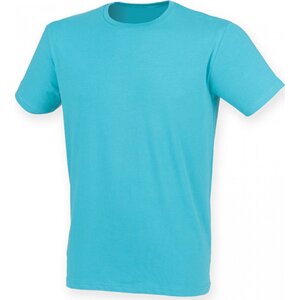 SF Men Prodloužené strečové pánské triko Skin Fit s elastanem 165 g/m Barva: modrá azurová, Velikost: L SFM121
