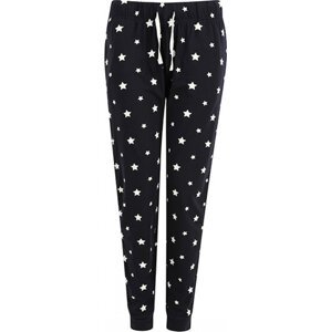 SF Women Pohodlné dámské pyžamové kalhoty na doma s proužky / hvězdičkami Barva: bílé hvězdičky, Velikost: L SF085