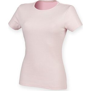SF Women Dámské mírně prodloužené strečové triko Skin Fit s elastanem 165 g/m Barva: růžová světlá, Velikost: L SF121