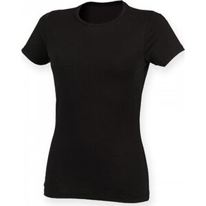 SF Women Dámské mírně prodloužené strečové triko Skin Fit s elastanem 165 g/m Barva: Černá, Velikost: XXL SF121