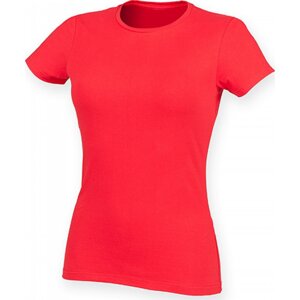 SF Women Dámské mírně prodloužené strečové triko Skin Fit s elastanem 165 g/m Barva: červená výrazná, Velikost: L SF121