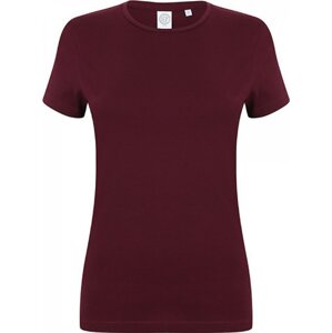 SF Women Dámské mírně prodloužené strečové triko Skin Fit s elastanem 165 g/m Barva: Červená vínová, Velikost: L SF121