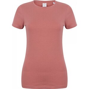 SF Women Dámské mírně prodloužené strečové triko Skin Fit s elastanem 165 g/m Barva: růžová pudrová, Velikost: XL SF121