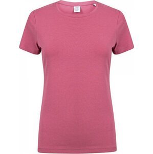 SF Women Dámské mírně prodloužené strečové triko Skin Fit s elastanem 165 g/m Barva: Růžová, Velikost: L SF121