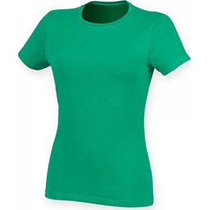 SF Women Dámské mírně prodloužené strečové triko Skin Fit s elastanem 165 g/m Barva: Zelená, Velikost: L SF121