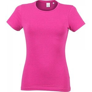 SF Women Dámské mírně prodloužené strečové triko Skin Fit s elastanem 165 g/m Barva: růžová melír, Velikost: XXL SF121
