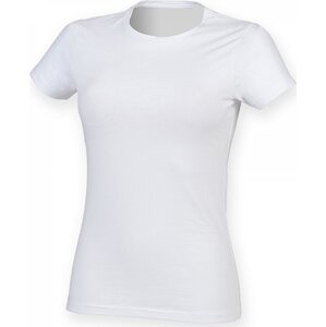 SF Women Dámské mírně prodloužené strečové triko Skin Fit s elastanem 165 g/m Barva: Bílá, Velikost: L SF121