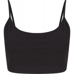 SF Women Dámské udržitelné fashion crop top tílko s dvojitou přední vrstvou Barva: Černá, Velikost: S SF230
