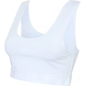 SF Women Sportovní crop top podrpsenka s měkkou žakárovou páskou Barva: bílá - bílá, Velikost: L SF236