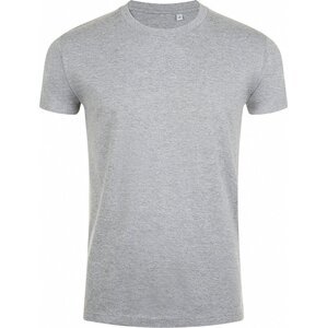 Sol's Přiléhavé pánské tričko Imperial ve vysoké gramáži 190 g/m Barva: šedá melange, Velikost: XXL L189