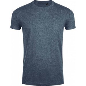Sol's Přiléhavé pánské tričko Imperial ve vysoké gramáži 190 g/m Barva: modrý denimový melír, Velikost: L L189