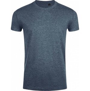 Sol's Přiléhavé pánské tričko Imperial ve vysoké gramáži 190 g/m Barva: modrý denimový melír, Velikost: XL L189
