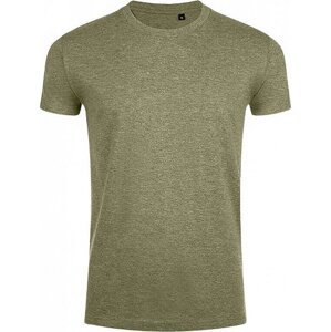 Sol's Přiléhavé pánské tričko Imperial ve vysoké gramáži 190 g/m Barva: khaki melír, Velikost: L L189