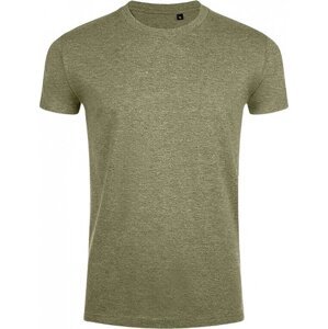 Sol's Přiléhavé pánské tričko Imperial ve vysoké gramáži 190 g/m Barva: khaki melír, Velikost: S L189