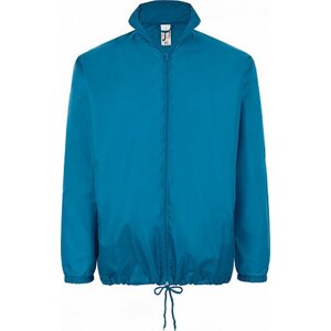 Základní lehká větrovka Sol's kapucí v límci a kapsami na zip Barva: modrá azurová, Velikost: 3XL L01618