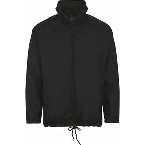 Základní lehká větrovka Sol's kapucí v límci a kapsami na zip Barva: Černá, Velikost: XL L01618
