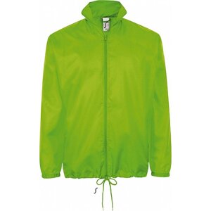 Základní lehká větrovka Sol's kapucí v límci a kapsami na zip Barva: Limetková zelená, Velikost: 3XL L01618