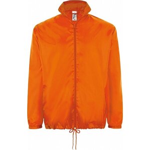 Základní lehká větrovka Sol's kapucí v límci a kapsami na zip Barva: Oranžová, Velikost: 3XL L01618