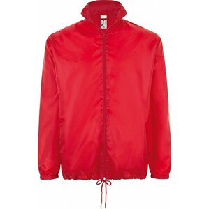 Základní lehká větrovka Sol's kapucí v límci a kapsami na zip Barva: Červená, Velikost: 3XL L01618
