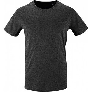 Sol's Pánské tričko Milo z organické bavlny s enzymatickým ošetřením Barva: šedá uhlová melír, Velikost: S L02076