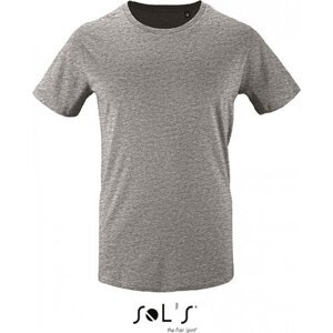 Sol's Pánské tričko Milo z organické bavlny s enzymatickým ošetřením Barva: šedá melír, Velikost: L L02076