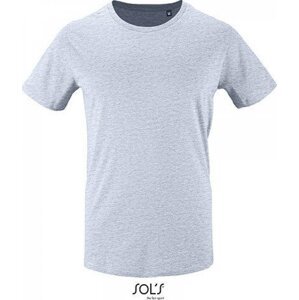 Sol's Pánské tričko Milo z organické bavlny s enzymatickým ošetřením Barva: modrá světlá melír, Velikost: 3XL L02076