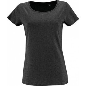 Sol's Dámské tričko Milo z organické bavlny s enzymatickým ošetřením Barva: šedá uhlová melír, Velikost: XL L02077