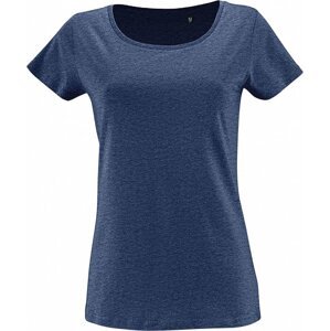 Sol's Dámské tričko Milo z organické bavlny s enzymatickým ošetřením Barva: modrý denimový melír, Velikost: XXL L02077