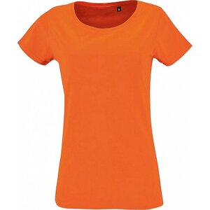 Sol's Dámské tričko Milo z organické bavlny s enzymatickým ošetřením Barva: Oranžová, Velikost: L L02077