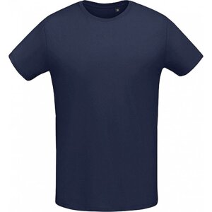 Sol's Slim fit lehké bavlněné tričko Martin 155 g/m Barva: modrá námořní, Velikost: L L02855