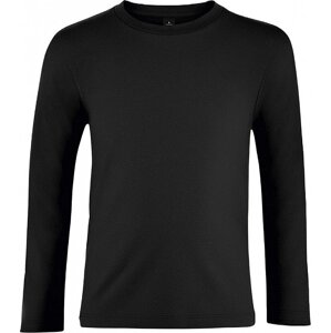 Sol's Dětské bavlněné tričko Imperial s dlouhým rukávem Barva: Černá, Velikost: 10 let (130/140) L02947