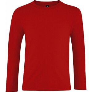 Sol's Dětské bavlněné tričko Imperial s dlouhým rukávem Barva: Červená, Velikost: 10 let (130/140) L02947