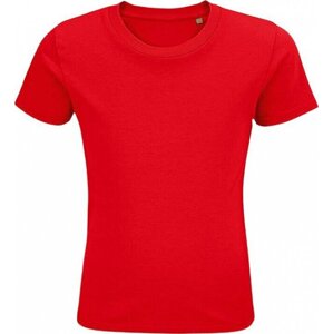 Sol's Dětské tričko Pioneer z organické bavlny s přírodním enzymem 175 g/m Barva: Červená, Velikost: 10 let (130/140) L03578