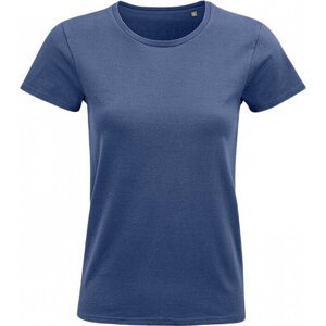 Sol's Dámské organické tričko Pioneer bez postranních švů Barva: modrý denim, Velikost: S L03579